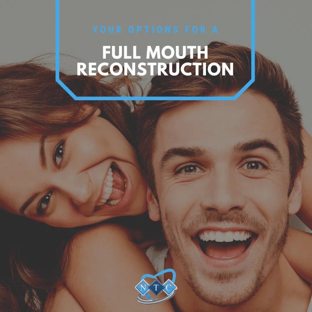 Young couple smiling after Full Mouth Reconstruction