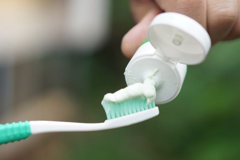 Brush teeth with fluoride toothpaste for hygiene